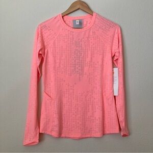 Lucy Blush Pink Fitted Ribbed Athletic Long Sleeve Tee | NWT